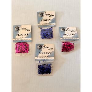 Sequins 4 Packs Vintage NOS Chief Brand Unsurpassed Trim Line Unopened Crafts